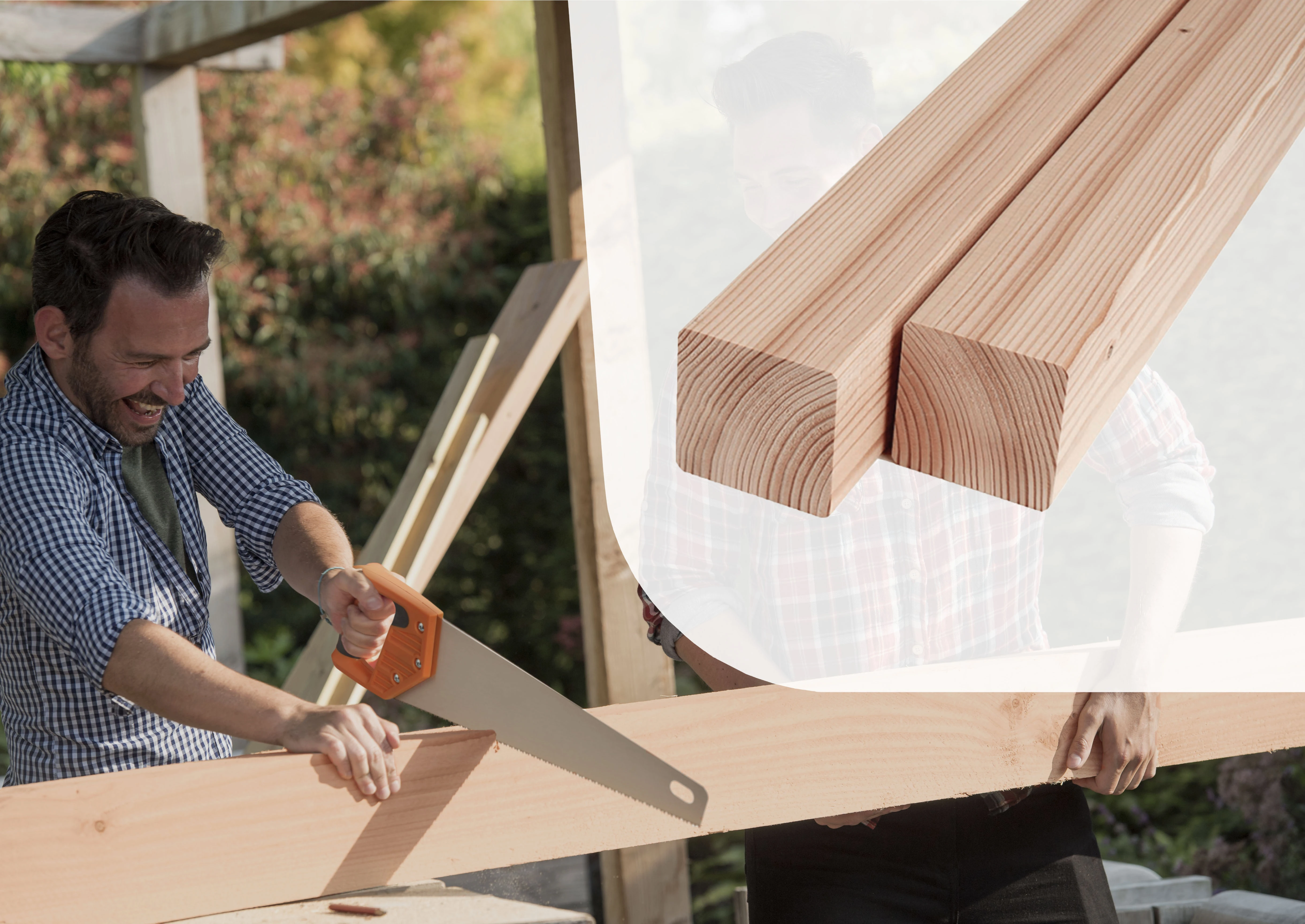 Douglas Paal 6.5 x 6.5 cm (65 x 65 mm) Geschaafd - Lengte 400 cm - Afbeelding 2